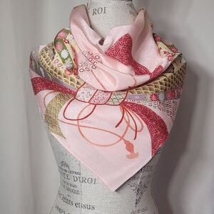 Vintage Japanese Kabuki Pink Scarf